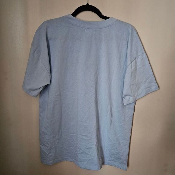 BP Tee Shirt Light Blue Graphic Make A Stand Pink Oversized Casual Crewneck - Picture 4 of 8